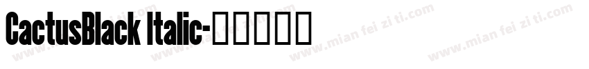 CactusBlack Italic字体转换